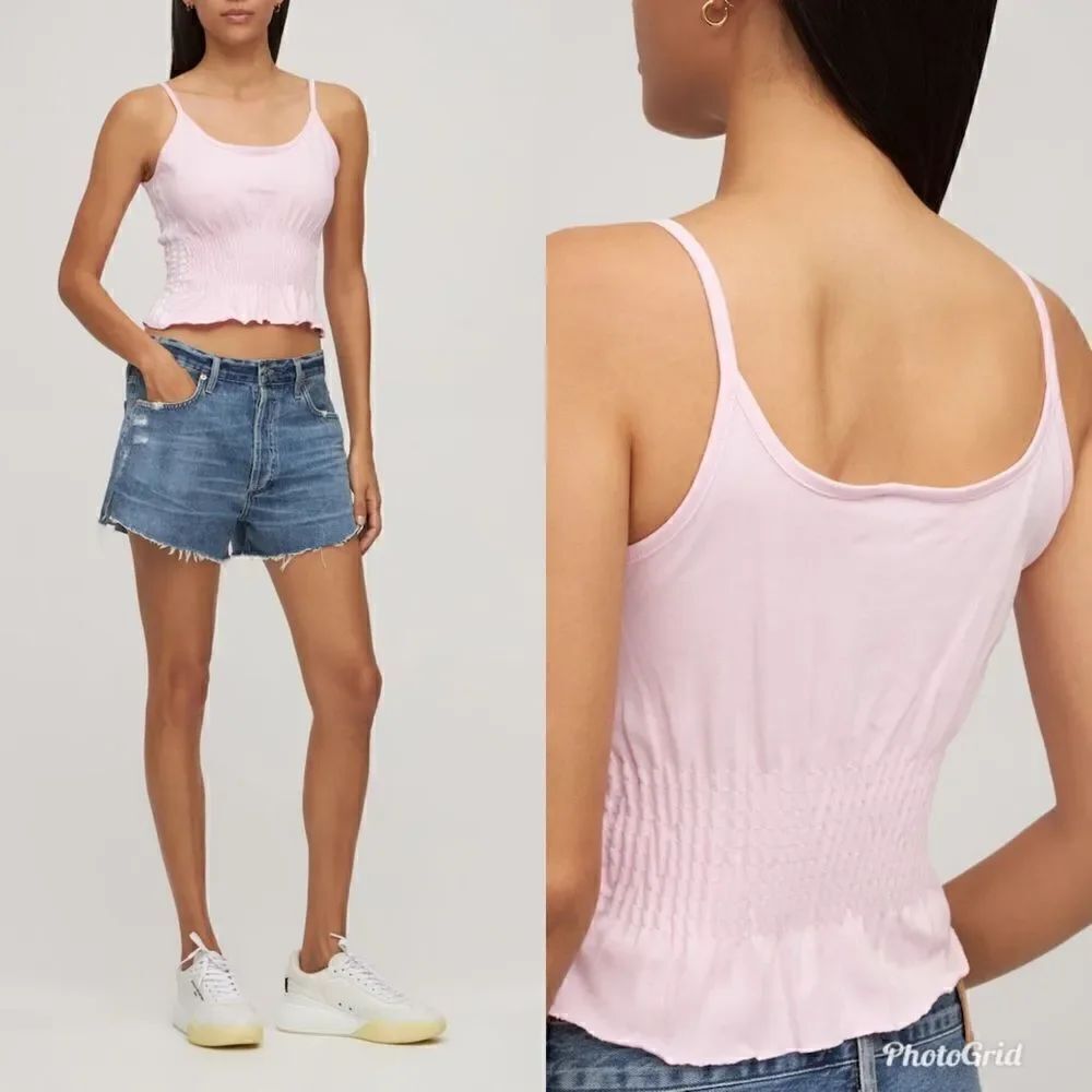ADIDAS ORIGINALS SMOCKED TOP three 3 stripes